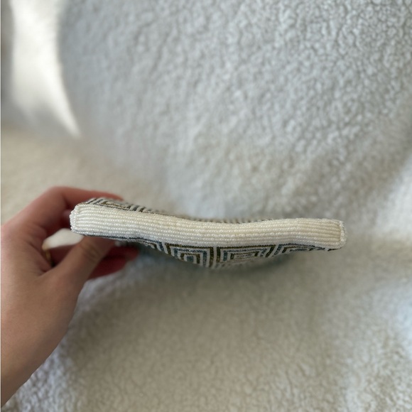 Vintage Walborg Gold & White Beaded Geometric Evening Bag Clutch - Picture 7 of 7